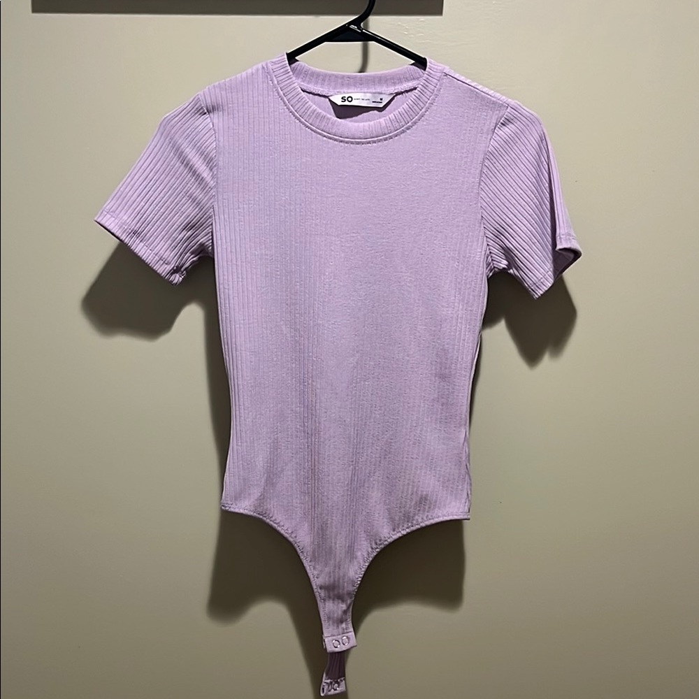 SO Lavender Ribbed Bodysuit